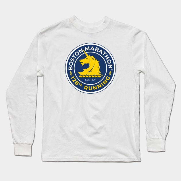 Boston marathon Long Sleeve T-Shirt by BonnyManthe